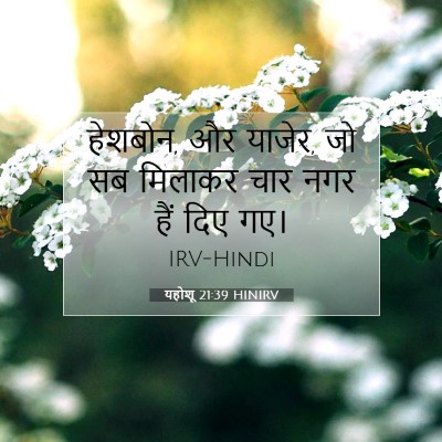 Picture 07 - यहोशू 21:39 HINIRV - हेशबोन, और याजेर, - Bible Verse Picture