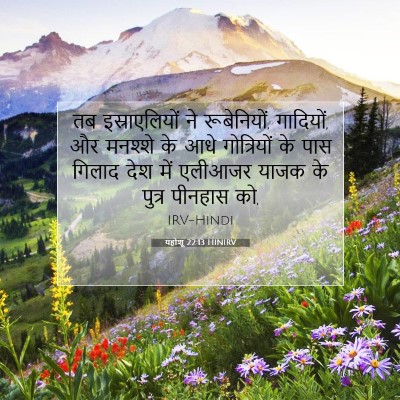 Picture 07 - यहोशू 22:13 HINIRV - तब इस्राएलियों ने - Bible Verse Picture