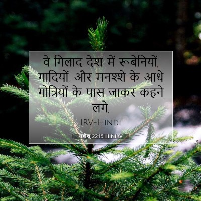 Picture 07 - यहोशू 22:15 HINIRV - वे गिलाद देश में - Bible Verse Picture