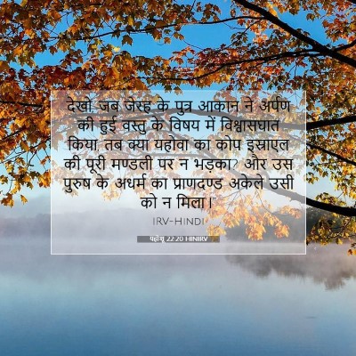 Picture 07 - यहोशू 22:20 HINIRV - देखो, जब जेरह के - Bible Verse Picture