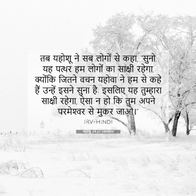 Picture 07 - यहोशू 24:27 HINIRV - तब यहोशू ने सब - Bible Verse Picture