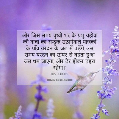 Picture 07 - यहोशू 3:13 HINIRV - और जिस समय पृथ्वी - Bible Verse Picture