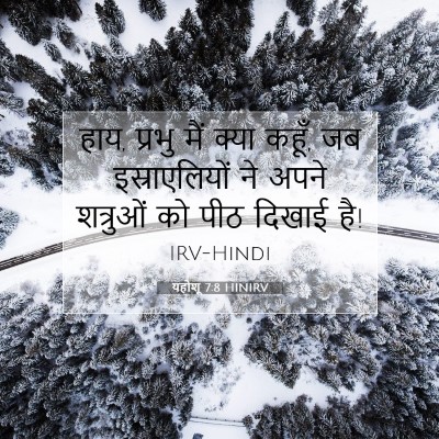 Picture 07 - यहोशू 7:8 HINIRV - हाय, प्रभु मैं क्या - Bible Verse Picture