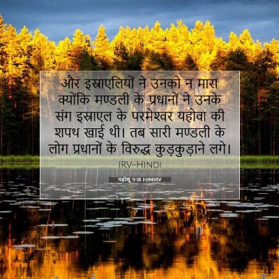 Picture 07 - यहोशू 9:18 HINIRV - और इस्राएलियों ने - Bible Verse Picture