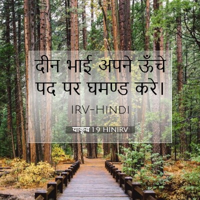 Picture 07 - याकूब 1:9 HINIRV - दीन भाई अपने ऊँचे - Bible Verse Picture