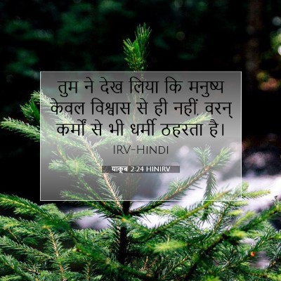 Picture 07 - याकूब 2:24 HINIRV - तुम ने देख लिया कि - Bible Verse Picture