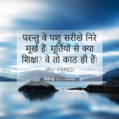 Picture 07 - यिर्मयाह 10:8 HINIRV - परन्तु वे पशु - Bible Verse Picture