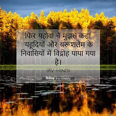 Picture 07 - यिर्मयाह 11:9 HINIRV - फिर यहोवा ने मुझसे - Bible Verse Picture
