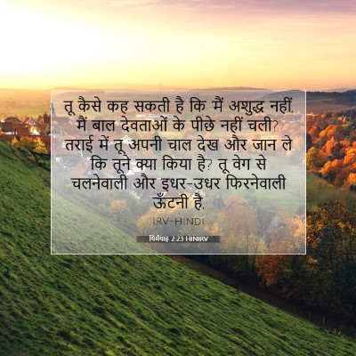 Picture 07 - यिर्मयाह 2:23 HINIRV - तू कैसे कह सकती है - Bible Verse Picture