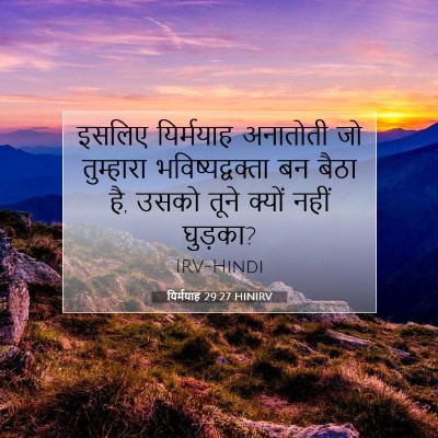 Picture 07 - यिर्मयाह 29:27 HINIRV - इसलिए यिर्मयाह - Bible Verse Picture