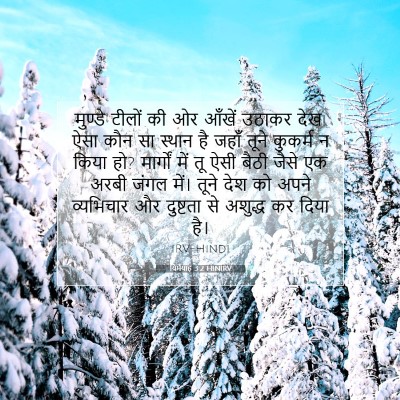 Picture 07 - यिर्मयाह 3:2 HINIRV - मुण्डे टीलों की ओर - Bible Verse Picture