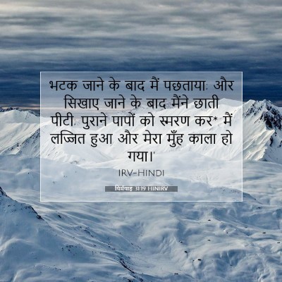 Picture 07 - यिर्मयाह 31:19 HINIRV - भटक जाने के बाद मैं - Bible Verse Picture