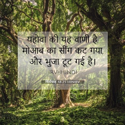 Picture 07 - यिर्मयाह 48:25 HINIRV - यहोवा की यह वाणी - Bible Verse Picture