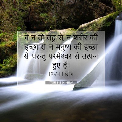 Picture 07 - यूहन्ना 1:13 HINIRV - वे न तो लहू से, न - Bible Verse Picture
