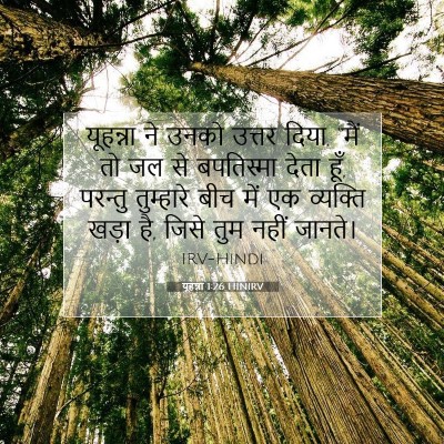 Picture 07 - यूहन्ना 1:26 HINIRV - यूहन्ना ने उनको - Bible Verse Picture