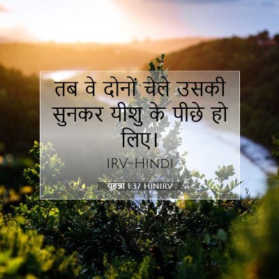 Picture 07 - यूहन्ना 1:37 HINIRV - तब वे दोनों चेले - Bible Verse Picture