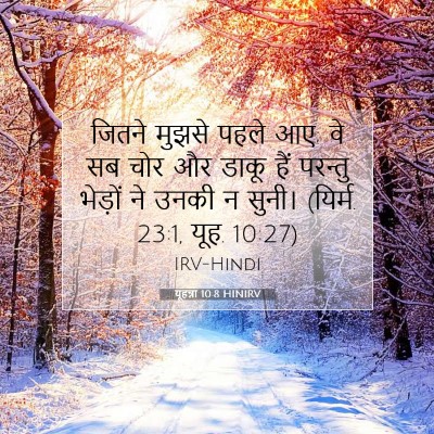 Picture 07 - यूहन्ना 10:8 HINIRV - जितने मुझसे पहले - Bible Verse Picture