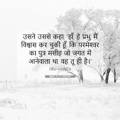 Picture 07 - यूहन्ना 11:27 HINIRV - उसने उससे कहा, - Bible Verse Picture