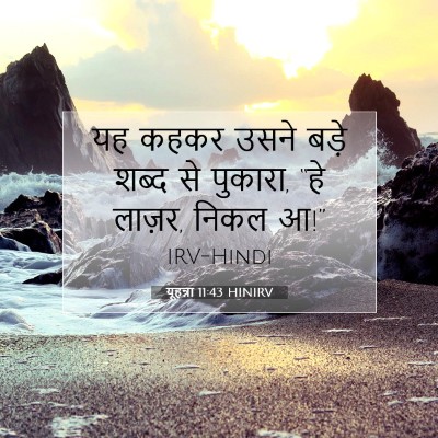 Picture 07 - यूहन्ना 11:43 HINIRV - यह कहकर उसने बड़े - Bible Verse Picture