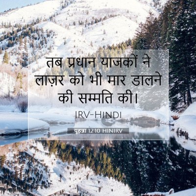 Picture 07 - यूहन्ना 12:10 HINIRV - तब प्रधान याजकों - Bible Verse Picture