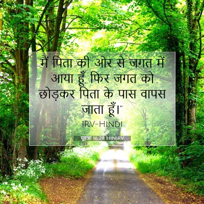 Picture 07 - यूहन्ना 16:28 HINIRV - मैं पिता की ओर से - Bible Verse Picture