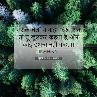 Picture 07 - यूहन्ना 16:29 HINIRV - उसके चेलों ने कहा, - Bible Verse Picture