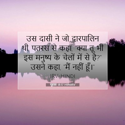Picture 07 - यूहन्ना 18:17 HINIRV - उस दासी ने जो - Bible Verse Picture