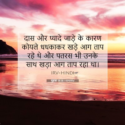 Picture 07 - यूहन्ना 18:18 HINIRV - दास और प्यादे - Bible Verse Picture