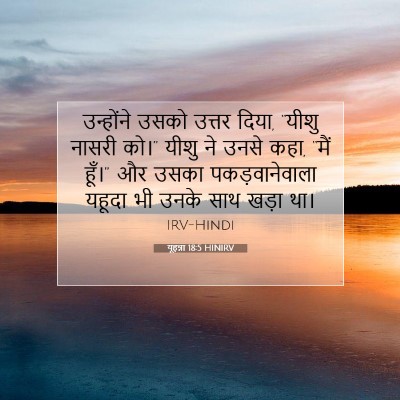 Picture 07 - यूहन्ना 18:5 HINIRV - उन्होंने उसको - Bible Verse Picture