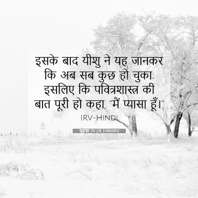 Picture 07 - यूहन्ना 19:28 HINIRV - इसके बाद यीशु ने यह - Bible Verse Picture