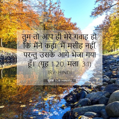 Picture 07 - यूहन्ना 3:28 HINIRV - तुम तो आप ही मेरे - Bible Verse Picture
