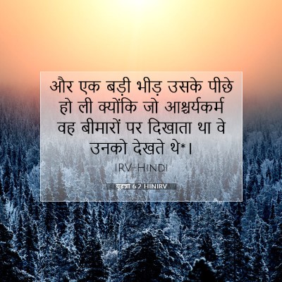 Picture 07 - यूहन्ना 6:2 HINIRV - और एक बड़ी भीड़ - Bible Verse Picture