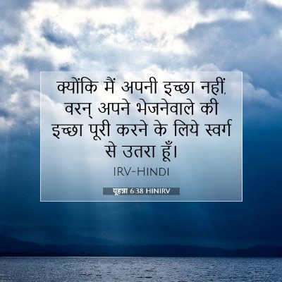 Picture 07 - यूहन्ना 6:38 HINIRV - क्योंकि मैं अपनी - Bible Verse Picture