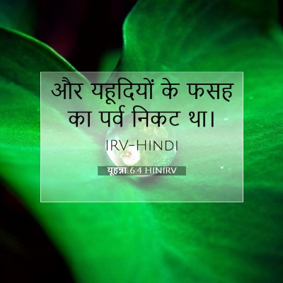 Picture 07 - यूहन्ना 6:4 HINIRV - और यहूदियों के फसह - Bible Verse Picture