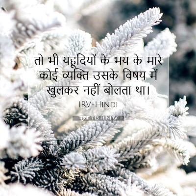 Picture 07 - यूहन्ना 7:13 HINIRV - तो भी यहूदियों के - Bible Verse Picture