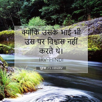 Picture 07 - यूहन्ना 7:5 HINIRV - क्योंकि उसके भाई - Bible Verse Picture
