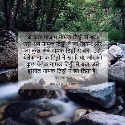 Picture 07 - योएल 1:4 HINIRV - जो कुछ गाजाम नामक - Bible Verse Picture