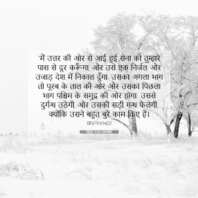 Picture 07 - योएल 2:20 HINIRV - “मैं उत्तर की ओर से - Bible Verse Picture