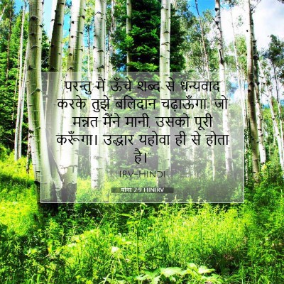 Picture 07 - योना 2:9 HINIRV - परन्तु मैं ऊँचे - Bible Verse Picture