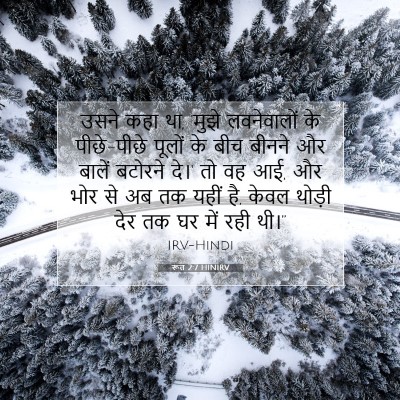 Picture 07 - रूत 2:7 HINIRV - उसने कहा था, 'मुझे - Bible Verse Picture