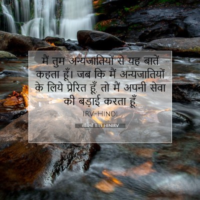 Picture 07 - रोमियों 11:13 HINIRV - मैं तुम - Bible Verse Picture