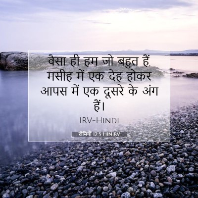 Picture 07 - रोमियों 12:5 HINIRV - वैसा ही हम जो बहुत - Bible Verse Picture