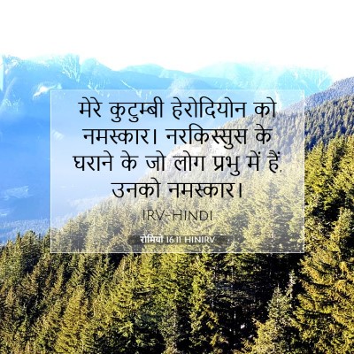 Picture 07 - रोमियों 16:11 HINIRV - मेरे कुटुम्बी - Bible Verse Picture