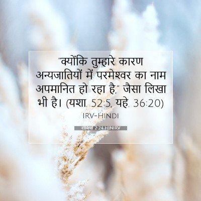 Picture 07 - रोमियों 2:24 HINIRV - “क्योंकि तुम्हारे - Bible Verse Picture