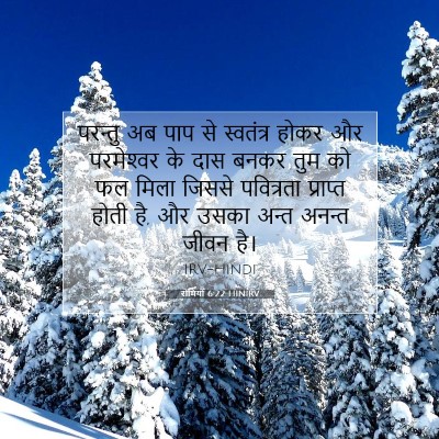 Picture 07 - रोमियों 6:22 HINIRV - परन्तु अब पाप से - Bible Verse Picture