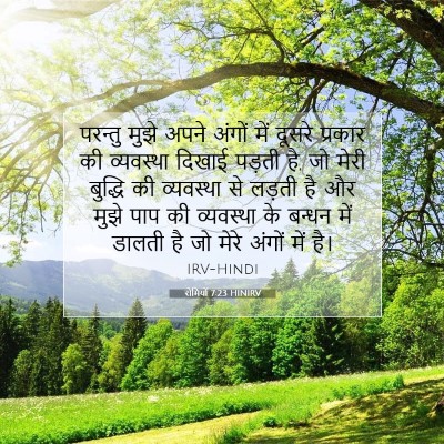 Picture 07 - रोमियों 7:23 HINIRV - परन्तु मुझे अपने - Bible Verse Picture