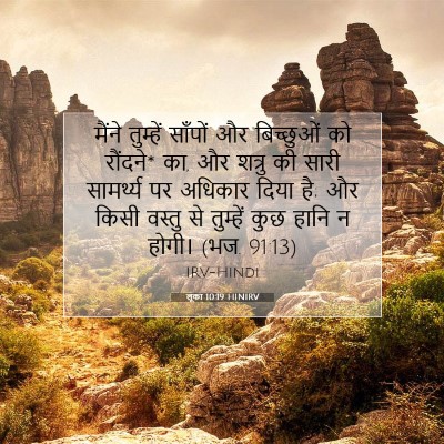 Picture 07 - लूका 10:19 HINIRV - मैंने तुम्हें - Bible Verse Picture