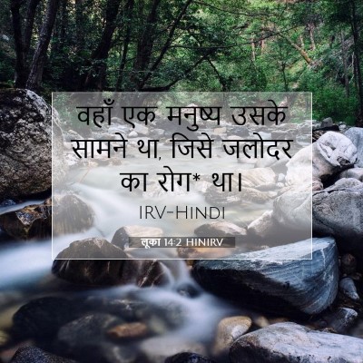Picture 07 - लूका 14:2 HINIRV - वहाँ एक मनुष्य - Bible Verse Picture