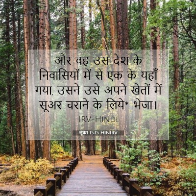 Picture 07 - लूका 15:15 HINIRV - और वह उस देश के - Bible Verse Picture