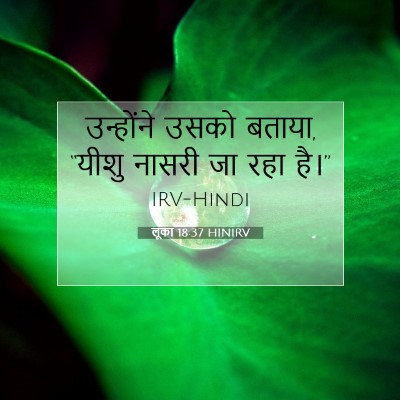 Picture 07 - लूका 18:37 HINIRV - उन्होंने उसको - Bible Verse Picture